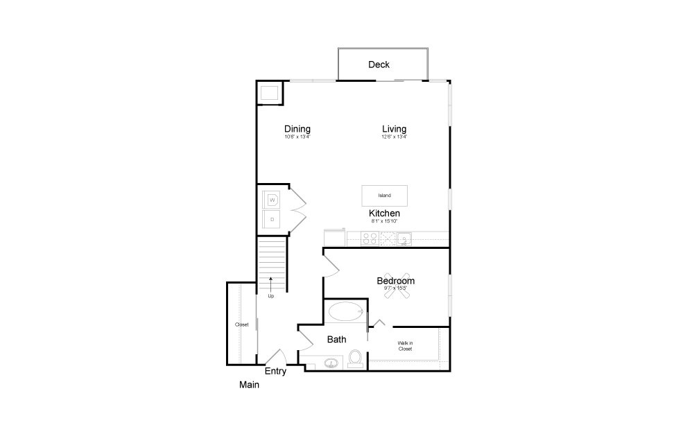 CD1 - 2 bedroom floorplan layout with 2 baths and 1493 square feet. (Floor 1)